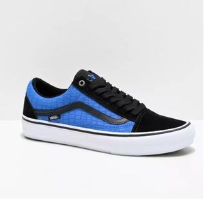 Vans Pro Zorilla Blue Black Crocodile shoes 6